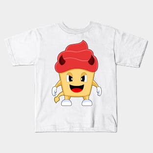 Cupcake Halloween Devil Kids T-Shirt